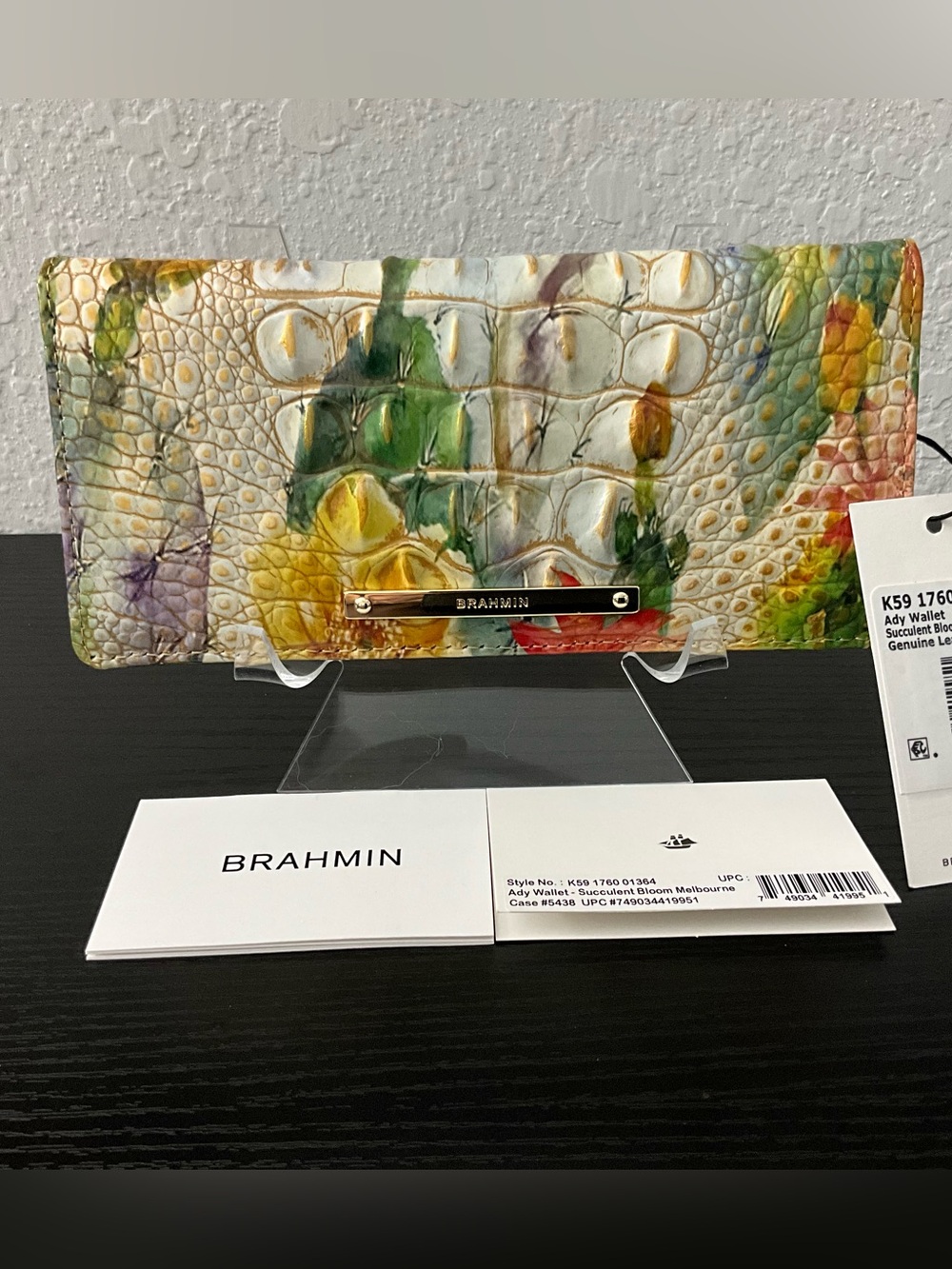 Brahmin Ady SUCCULENT BLOOM MELBOURNE DI Floral Wallet NWT